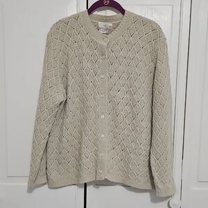 Elegant Cream Knit Cardigan